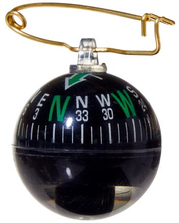 Allen 484 CompassBlack Pin On 1.50" Long Small Includes Safety Pin