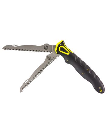 Hunters Specialties 100053 Command Grip Dual Saws Folding 5CR15/3CR14 SS 12" Long Saw Blade Black Rubber Handle