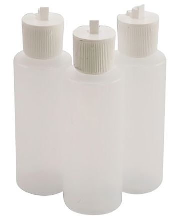 Tipton 197624 Flip Top Solvent Bottles 4 oz Plastic 3 Per Pkg