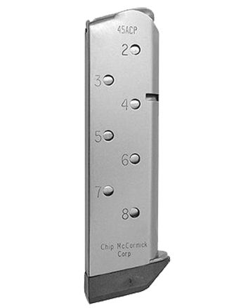 CMC Products MMG45FS8P Match Grade8rd 45 ACP Fits 1911 Government Stainless/Black