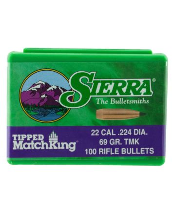 Sierra 7169 Tipped MatchKing22Cal 69gr Tipped MatchKing 100/Box