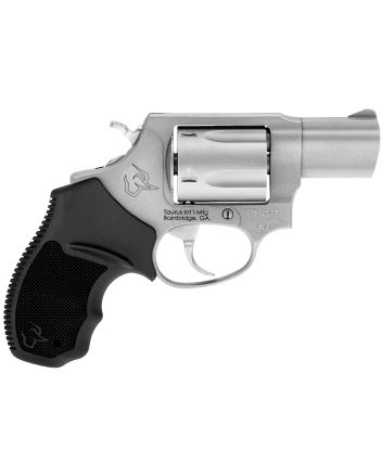 Taurus 2605029 60538 Special +P or 357 Mag Caliber with 2" Barrel, 5rd Capacity Cylinder, Overall Matte Finish Stainless Steel, Finger Grooved Black Rubber Grip &amp; Fixed Sights