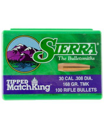 Sierra 7768 Tipped MatchKing30Cal 168gr Tipped MatchKing 100/Box