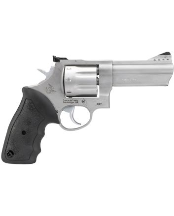 Taurus 2608049 60838 Special +P or 357 Mag 8 Shot 4" Ported Barrel, Overall Matte Finish Stainless Steel, Finger Grooved Black Rubber Grip &amp; Adjustable Rear Sight