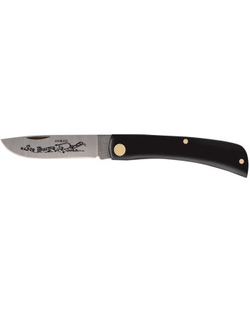 Case 00095 Sod Buster Jr. 2.80" Folding Skinner Plain Etched As-Ground Stainless Steel Blade Black Synthetic Handle