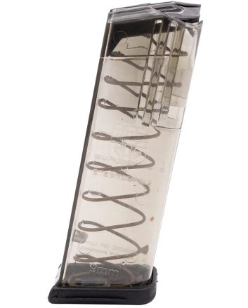 ETS Group GLK19 Pistol Mags15rd 9mm Luger Compatible w/ Glock 26/19 Gen1-5 Clear Polymer