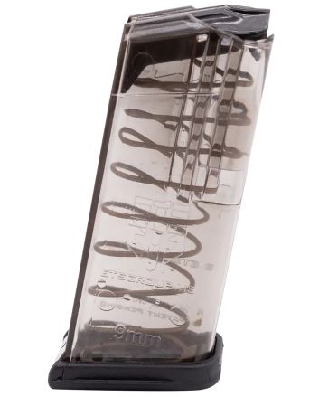 ETS Group GLK26 Pistol Mags10rd 9mm Luger Compatible w/ Glock 26 Gen1-5 Clear Polymer