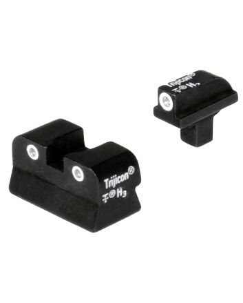 Trijicon 600138 Bright &amp; Tough Night SightsGreen/Tritium White Outline Front Sight-Green/Tritium White Outline Rear Sight Colt 1911 0.125 Tang