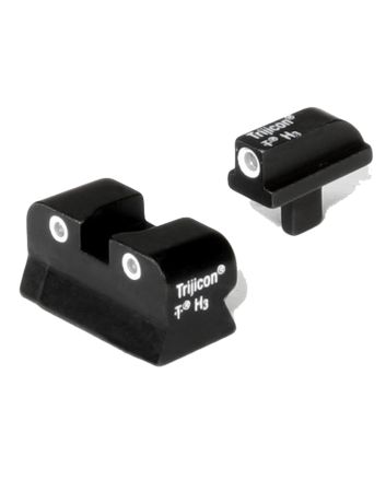 Trijicon 600145 Bright &amp; Tough Night SightsGreen/Tritium White Outline Front Sight-Green/Tritium White Outline Rear Sight Colt 1911 0.055 Tang