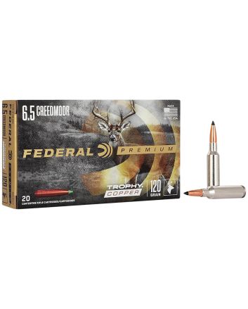 Federal P65CRDTC1 Premium6.5Creedmoor 120gr Trophy Copper 20 Per Box/10 Case
