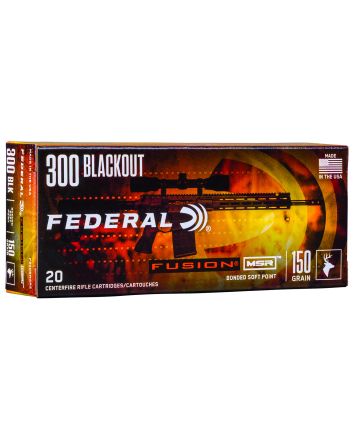 Federal F300BMSR2 Fusion MSR 300Blackout 150gr Bonded Soft Point 20 Per Box/10 Case