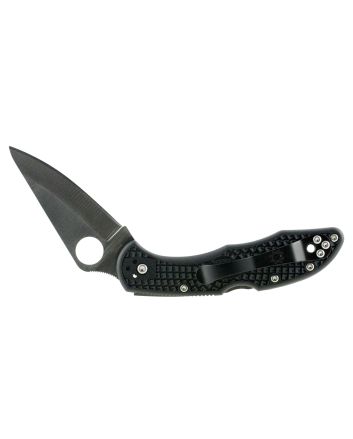 Spyderco C11PBK Delica 42.88" Folding Drop Point Plain VG-10 SS Blade/BlackTextured FRN Handle Includes Pocket Clip