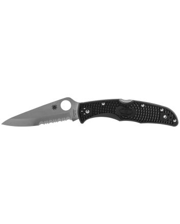Spyderco C10PSBK Endura 4 Lightweight 3.75" Folding Drop Point Part Serrated VG-10 SS Blade BlackTextured FRN Handle Includes Pocket Clip