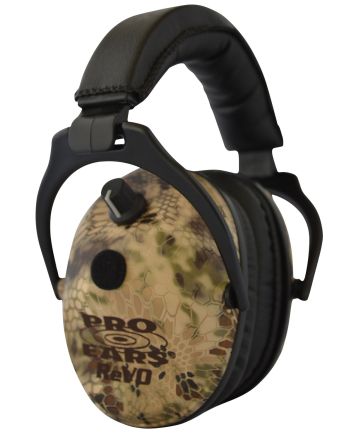 Pro Ears ER300HI ReVO Electronic Muff Polymer 25 dB Over the Head Kryptek Highlander/Black Youth 1 Pair