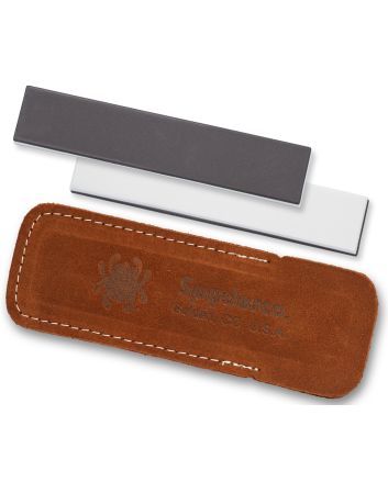Spyderco 303MF Double Stuff Sharpening Stone Ceramic Stone Sharpener Medium/Fine Black/White