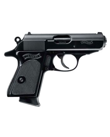 Walther Arms 4796002 PPK380 ACP 6+1 3.30" Black Steel Barrel, Black Serrated Zinc Alloy Slide, Black Aluminum Frame w/Beavertail, Black Polymer Grip, Manual Thumb Safety