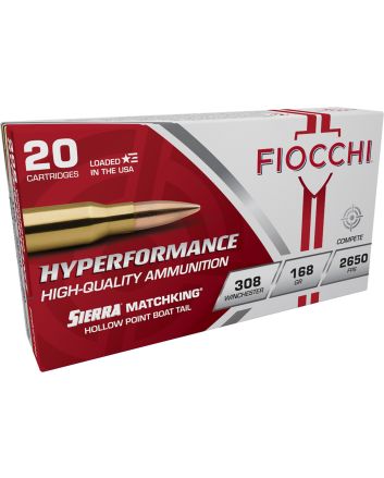 Fiocchi 308MKB Hyperformance Compete 308Win 168gr Sierra MatchKing BTHP 20 Per Box/10 Case