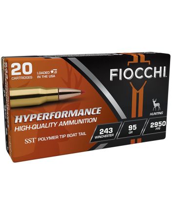 Fiocchi 243HSB Hyperformance243Win 95gr Super Shock Tip 20 Per Box/10 Case