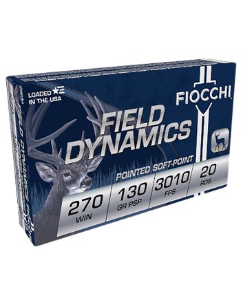 Fiocchi 270SPB Field Dynamics270Win 130gr Pointed Soft Point 20 Per Box/10 Case