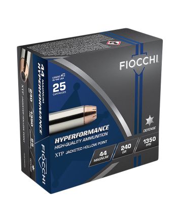 Fiocchi 44XTP25 Hyperformance44RemMag 240gr Hornady XTP Hollow Point 25 Per Box/20 Case