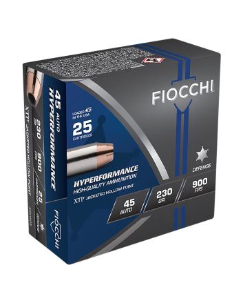 Fiocchi 45XTP25 Hyperformance45ACP 230gr Hornady XTP Hollow Point 25 Per Box/20 Case