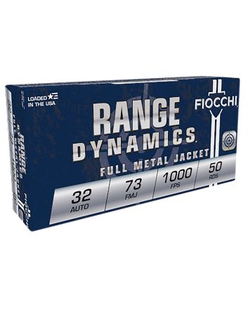 Fiocchi 32AP Range Dynamics32ACP 73gr Full Metal Jacket 50 Per Box/20 Case
