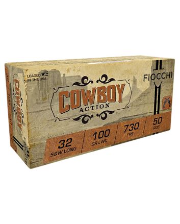 Fiocchi 32LA Cowboy Action32S&amp;WLong 100gr Lead Wadcutter 50 Per Box/20 Case