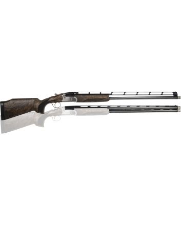 CZ-USA 06582 All American Trap Combo 12 Gauge 3" 2rd 32" Gloss Blued Barrel, Brushed Stainless Metal Finish, Turkish Walnut Stock with Monte Carlo Adjustable Comb