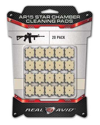 Real Avid AVAR15CP Star Chamber Cleaning Pads 223 Rem/5.56x45mm NATO Wool 20 Per Pkg