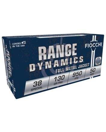 Fiocchi 38A Range Dynamics38Special 130gr Full Metal Jacket 50 Per Box/20 Case