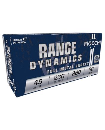 Fiocchi 45A500 Range Dynamics45ACP 230gr Full Metal Jacket 50 Per Box/10 Case