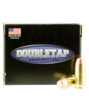 DoubleTap Ammunition 45A230FP Hunter45ACP 230gr Full Metal Jacket Flat Point 20 Per Box/50 Case