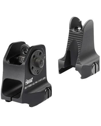 Daniel Defense 1908809116 AR-15 Iron Sight SetBlack Hardcoat Anodized Fixed Front &amp; Rear Sight