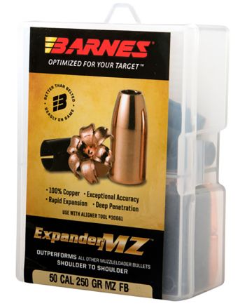 Barnes Bullets 30564 Expander MZ Muzzleloader 50 ExpanderMZ Hollow Point 250gr 15rd/Box