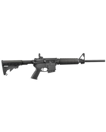 Ruger 8502 AR-556 *State Compliant 5.56x45mm NATO 10+1 16.10" Heavy Contour Barrel, Black Hard Coat Anodized 7075-T6 Aluminum Forgings, Fixed M4-Style Stock With Mil-Spec Buffer Tube, Optics Ready