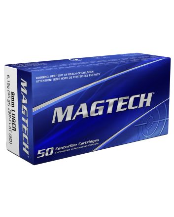 Magtech 9D Range/Training9mmLuger 95gr Jacketed Soft Point Flat 50 Per Box/20 Case