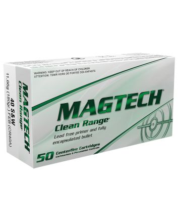 Magtech CR40A Clean Range40S&amp;W 180gr Fully Encapsulated Bullet Flat 50 Per Box/20 Case