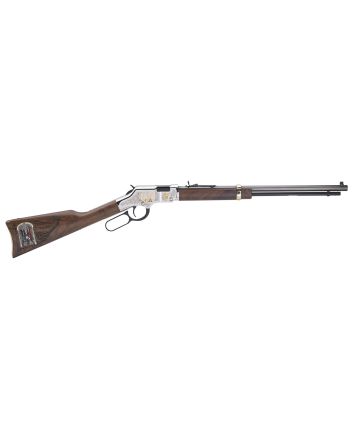 Henry H004MAS Golden Boy Freemasons Tribute Full Size 22 Short, 22 Long, 22 LR, 16 LR/21 Short, 20" Blued Barrel, Nickel-Plated Metal Finish &amp; American Walnut Stock Right Hand