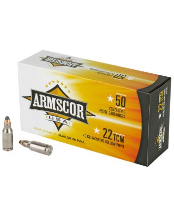 Armscor FAC22TCM1N USA22TCM 40gr Jacketed Hollow Point 50 Per Box/20 Case