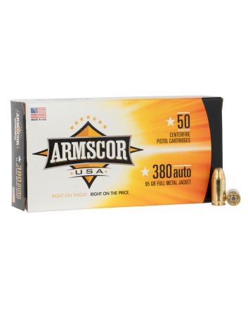 Armscor FAC3802N USA380ACP 95gr Full Metal Jacket 50 Per Box/20 Case