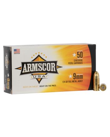 Armscor FAC94 USA9mmLuger 124gr Full Metal Jacket 50 Per Box/20 Case