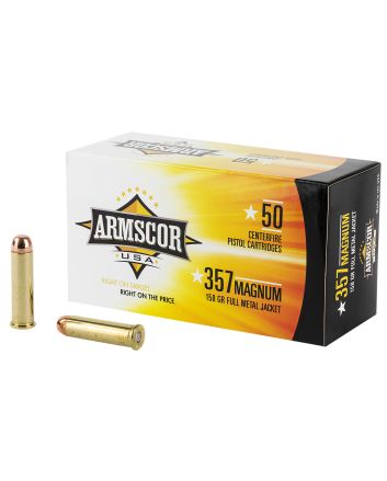 Armscor FAC3576N USA357Mag 158gr Full Metal Jacket 50 Per Box/20 Case