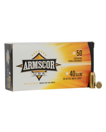 Armscor FAC402N USA40S&amp;W 180gr Full Metal Jacket 50 Per Box/20 Case