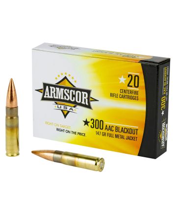 Armscor FAC300AAC1N USA300Blackout 147gr Full Metal Jacket 20 Per Box/10 Case