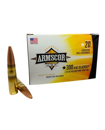 Armscor FAC300AAC3N USA300Blackout 220gr Hollow Point Boat Tail 20 Per Box/10 Case