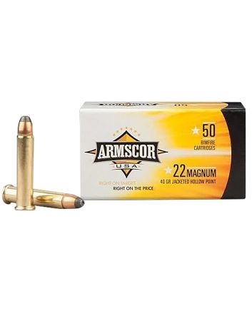 Armscor FAC22M1N USA22WMR 40gr Jacketed Hollow Point 50 Per Box/40 Case