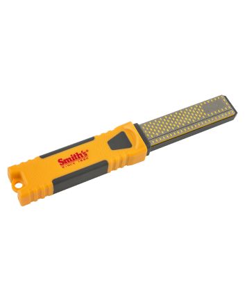 Smiths Products DCS4 Diamond Combination Sharpener Hand Held 4" Fine, Coarse Diamond Sharpener Rubber Handle Yellow