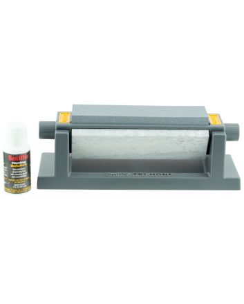 Smiths Products 51444 3-Stone Sharpening System 6" Fine/Medium/Coarse Synthetic, Arkansas, Sharpener Rubber Handle Gray