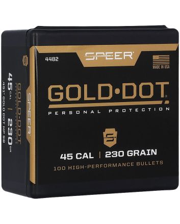 Speer 4482 Gold Dot Personal Protection 45Cal 230gr Hollow Point 100 Per Box/5 Case