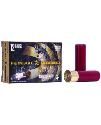 Federal PFC15700 Premium Vital-Shok 12Gauge 3" 12Pellets 00BuckShot 5 Per Box/50 Case
